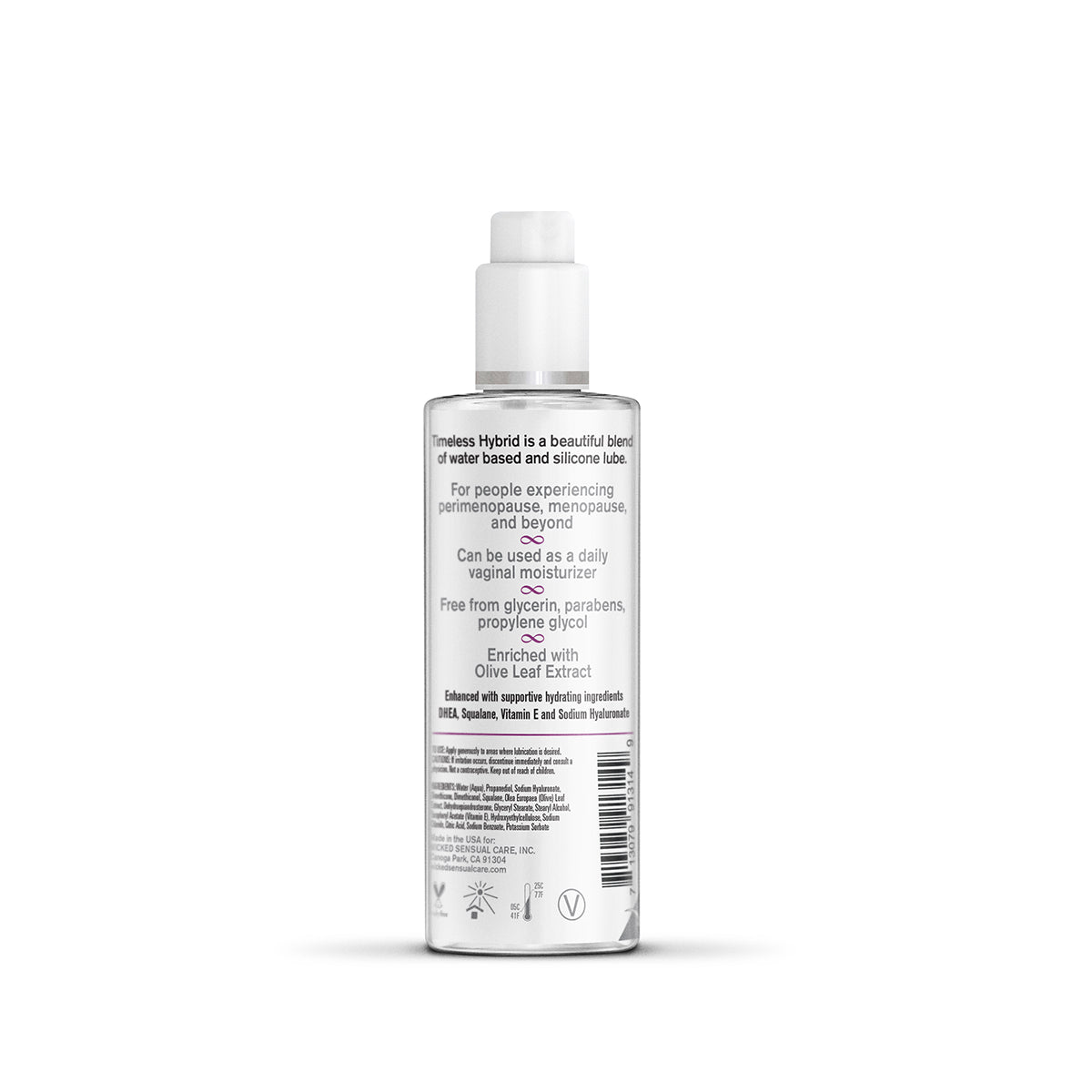 Bottle with label on a white background